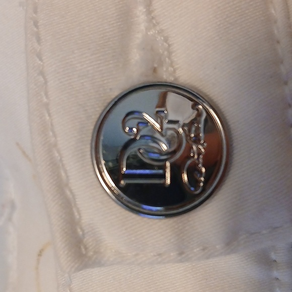 DG2 by Diane Gilman White Ankle Tie Stretch Jeans - Picture 2 of 12